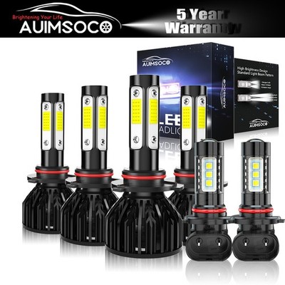 For 1998-2000 Lexus GS400 Base Sedan 4-Door 4.0L LED Headlights + Fog Light 6x