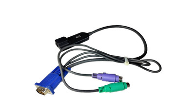 HP 520-290-005 KVM LAN Ethernet Interface Adapter PS2 VGA 286597-001