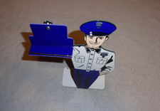 VINTAGE FORD GENUINE PARTS SALESMAN METAL GASOLINE OIL BUSINESS CARD HOLDER SIGN