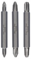 Bosch Doppelklingenbit-Set, 3-Teilig, PH1, PH1, PH2, PH2, PH3, PH3, 60 Mm