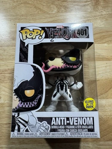 Funko PoP! Figura Vinilo Marvel Anti Venom #401 Resplandor con Protector