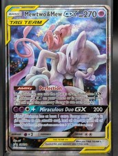 pokemon card mewtwo and mew Tag Rainbow & Holographic Credit Card Holographic Credit Card Skin  Anime Town Creations Psychic Rarity Mewtwo & Mew GX #222