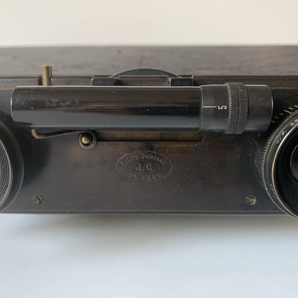 Photo-jumelle Jules Carpentier (JC) appareil argentique à plaque - Photo 3/4