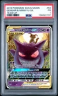 2019 POKEMON SUN & MOON TEAM UP #53 GENGAR & MIMIKYU GX PSA 1
