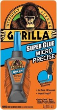 Gorilla 6770002 Micro Precise Super Glue, 5g, Clear - 5 Pack