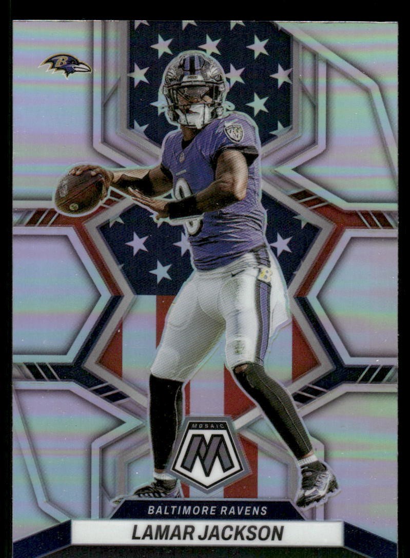 2022 Panini Mosaic - National Pride Lamar Jackson #259 Silver Prizm