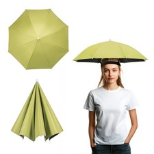 Umbrella Hat Fishing Hat with Elastic Band for Fishing Green 