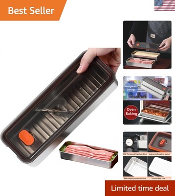 Bacon Container for Refrigerator, Bacon Storage Containers with Lids Airtight...