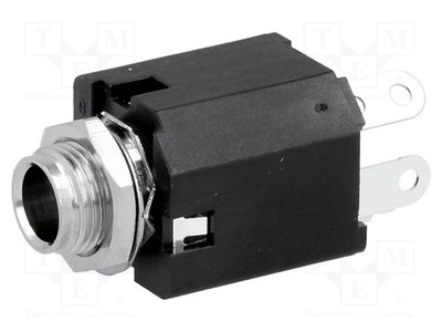 Steckverbinder: Jack 6,3mm Wege: 3 weiblich stereo Buchse