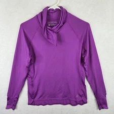 Coolibar UPF 50 Purple Turtleneck Zip Long Sleeve Relay Pullover Strech Top S
