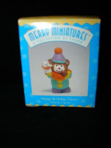 Hallmark Merry Miniatures 1997 Happy Birthday Clown Retired New in box - Picture 2 of 2