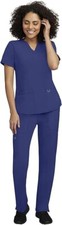 Scrub Set for Women, Professional V-Neck Top Comfortable Drawstring Pant XL B20