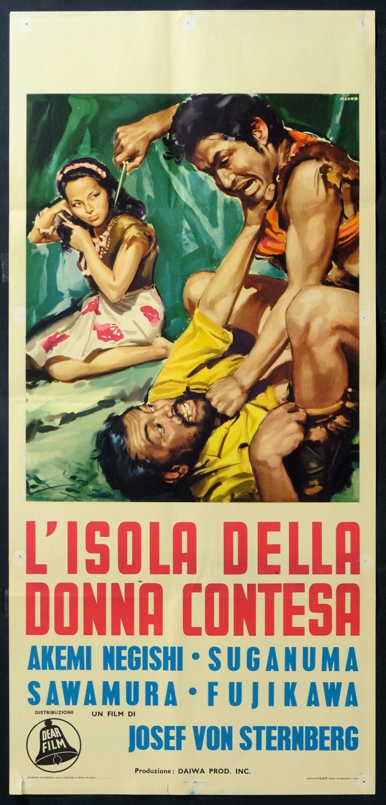 Locandina originale film L'isola della donna contesa (1953) - Regia di Josef von Sternberg