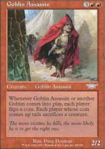 T-Chinese Goblin Assassin ~ Near Mint Legions Foreign Stock Image MTG Magic Ulti - Picture 1 of 1