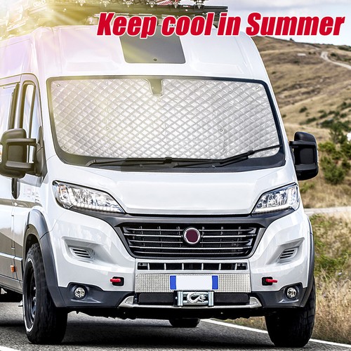 Windscreen Cover Campervan Internal Thermal Blind for Peugeot Boxer Fiat Ducato - Picture 5 of 8
