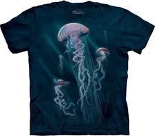 Jellyfish Sting Medusa Golden Sea Jellies Blue Animal The Mountain T-Shirt M