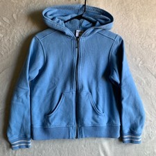 Columbia Womens Jacket Medium Fleece Hoodie Blue Full Zip Pockets Outdoors Yoga