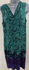 Kenneth Cole Multicoloured Animal Print Stretchy Shift Dress Size 14