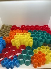 Vintage Plastic Hair Curler 132 With Many Sizes And Colors . See Photo