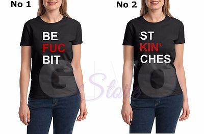 Womens Best Fuckin' Bitches Shirts The Original BFF Friends Matching Party Gift