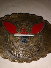Vintage Chevrolet Salutes America BELT BUCKLE USA Bicentennial Olympics 1970's