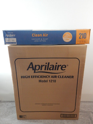 Aprilaire 1210 Whole-House HE Air Cleaner Rack w/ Air Filter+Extra ...