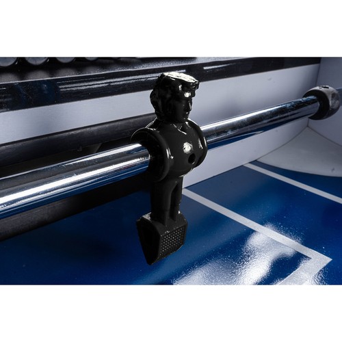 Fußball Tischkicker Profi Schwarz blaues Spielfeld Figuren Schwarz Grau 80kg - Bild 7 von 9