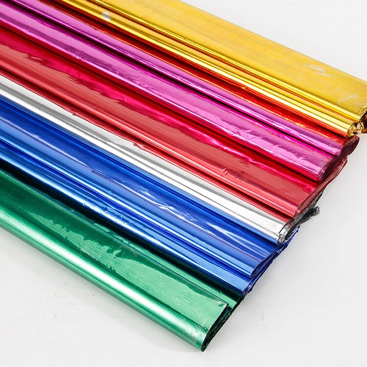 90 envolturas de regalo translúcidas de celofán tintado de color plata verde rosa rojo azul Foto 2 de 4