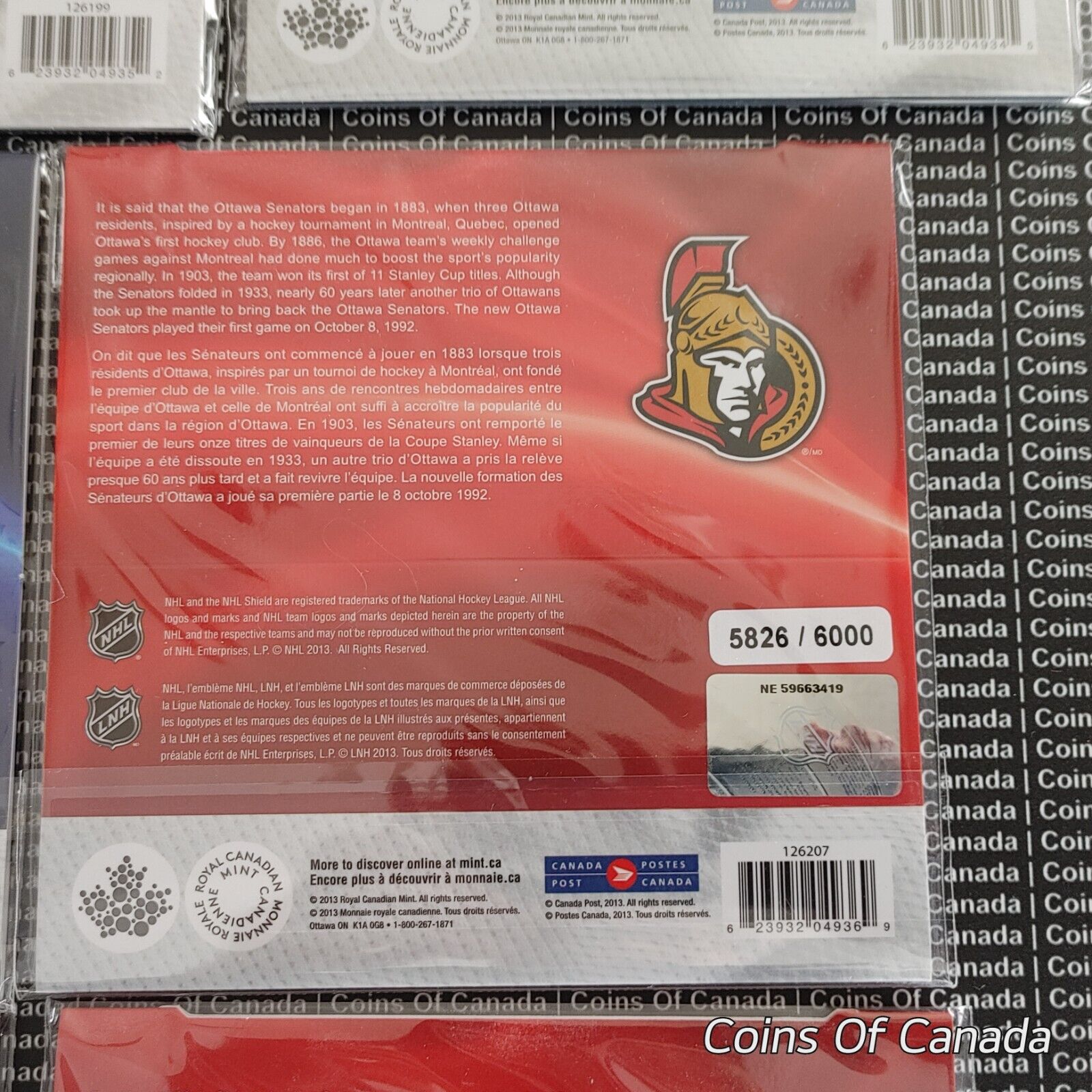 2014 Canada NHL Hockey League Set 25 Cents Full 7 Coin Stamp Sets #coinsofcanada