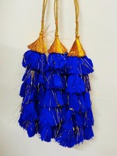 Indian Traditional Hair Accessory Paranda Blue Parandi Hair Extension for Women