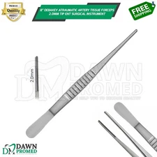 8″ Debakey Atraumatic Artery Tissue Forceps 2.0mm ENT Surgical Inst German Grade