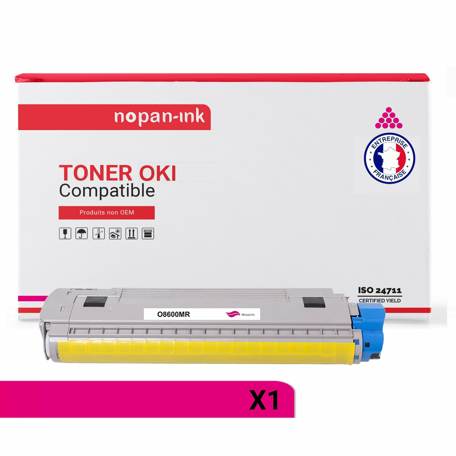 Toner OKI 43487710 magenta NOPAN-INK cartouche laser pour impression couleur