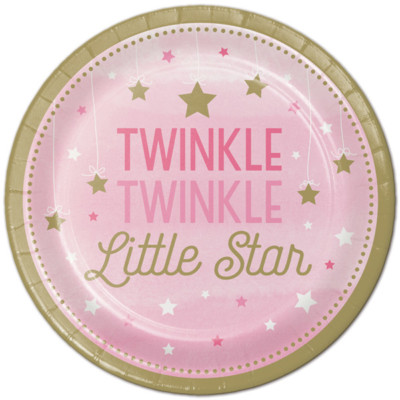 Creative Converting One Little Star Girl Twinkle Luncheon Napkins - 16 Count Party Napkins