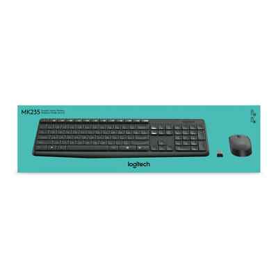 Logitech MK235 Wireless Keyboard and Mouse Combo  QWERTY  (New)