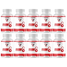 Vigor 8 Premium Formula Dietary Supplement for Peak Performance 10 Bottles