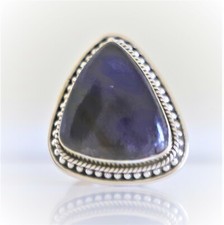 IOLITE SUNSTONE NATURAL GEMSTONE 925 SOLID STERLING SILVER JEWELRY RING 3 TO 12