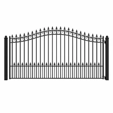 ALEKO Steel Yard Garden Privacy Single Swing 12'x6' Driveway Gate Prague Style
