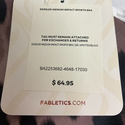 Fabletics Kessler Sports Bra Womens Size S Multicolor Spotted Medium Impact