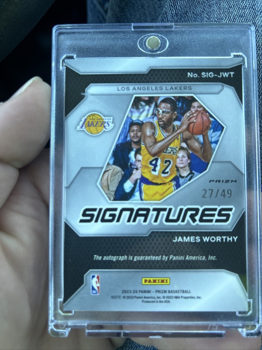 James Worthy 2023-24 Prizm Signatures Blue 27/49 | eBay