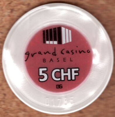 Casino Basel 5 CHF Jeton French Roulette, Chip 5 Swiss Francs, Switzerland
