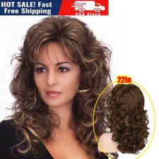 22in Short Ombre Blonde Wavy Wig for Women Middle Part Curly Wavy Bob Wig