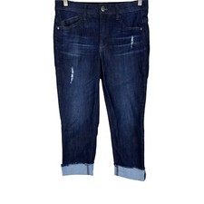 Democracy Women's Ab Solution Pull-on Straight Leg Jeans Dark Indigo Size 8