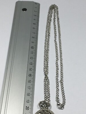 Montre à Gousset Moderne Avec Chaîne - À Vérifier Ou Pour Pièces, Mouvement Quartz, Occasion