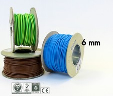 6 mm Single Core Conduit Cable 6491X Blue Brown Earth Yellow / Green Wire
