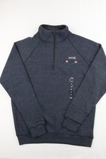 Chaps Men  s 1/4 Zip Sweater Pullover Navy Long Sleeve M Knit Brushed Paddle 60