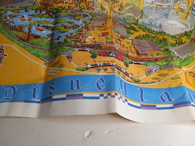Vintage 1968 72 USA Disneyland Map Park Resort Guide Map 30