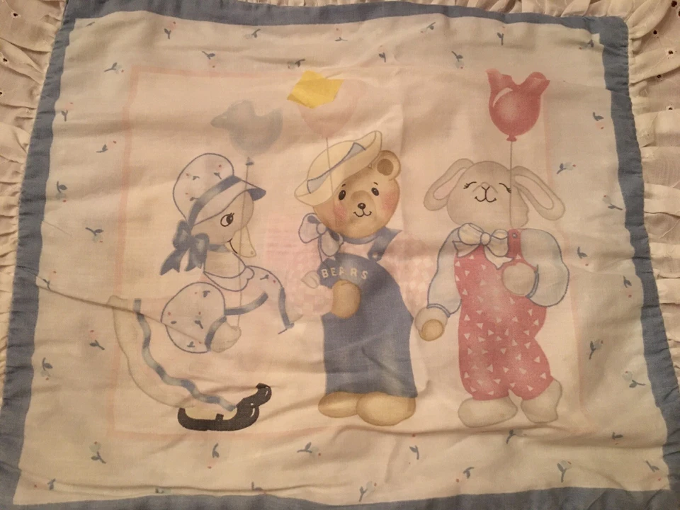 Almohada de bebé de encaje con ojales de pato country bear vintage falsa Foto 2 de 4