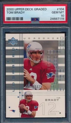 2000 Upper Deck UD Graded Tom Brady Rookie RC /1325 PSA 10 GEM MINT