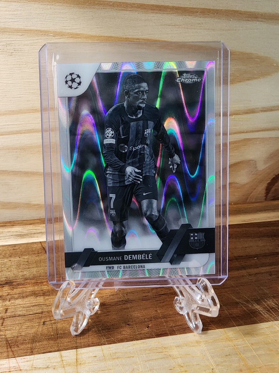 Topps Chrome OUSMANE DEMBELE Black & White Ray Wave #98 FC