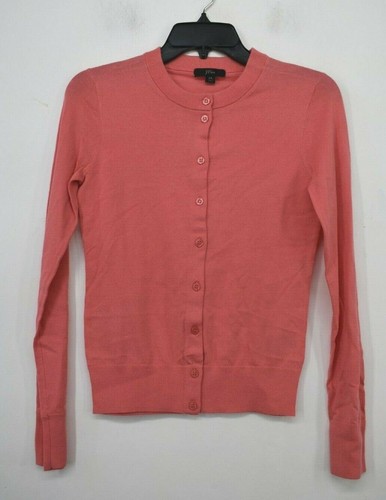 J Crew Womens Solid Button Front Long Sleeve Ribbed Hem Sleeve Cotton ...